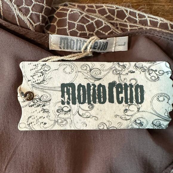 Monoreno Brown Floral Mini Dress - Picture 4 of 6